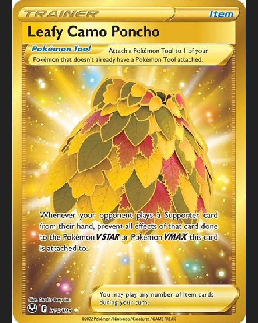 Leafy Camo Poncho