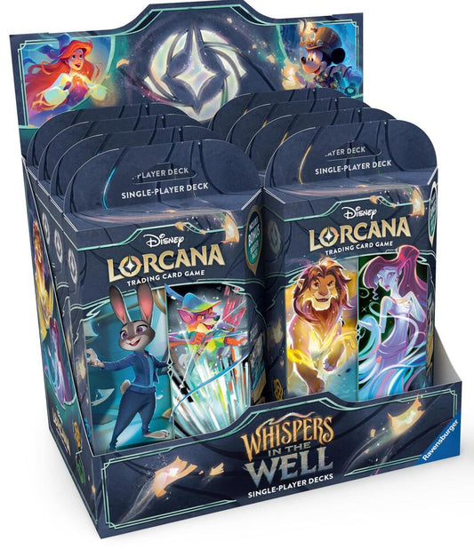 Lorcana Whispers in the Well Starter Deck - Amber & Emerald / Sapphire & Steel Case [ENG]