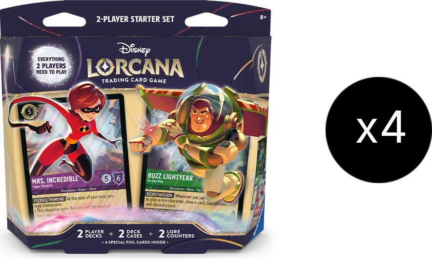 Lorcana Wilds Unknown Starter Deck Set - Amber & Emerald / Amethyst & Ruby Case [ENG]