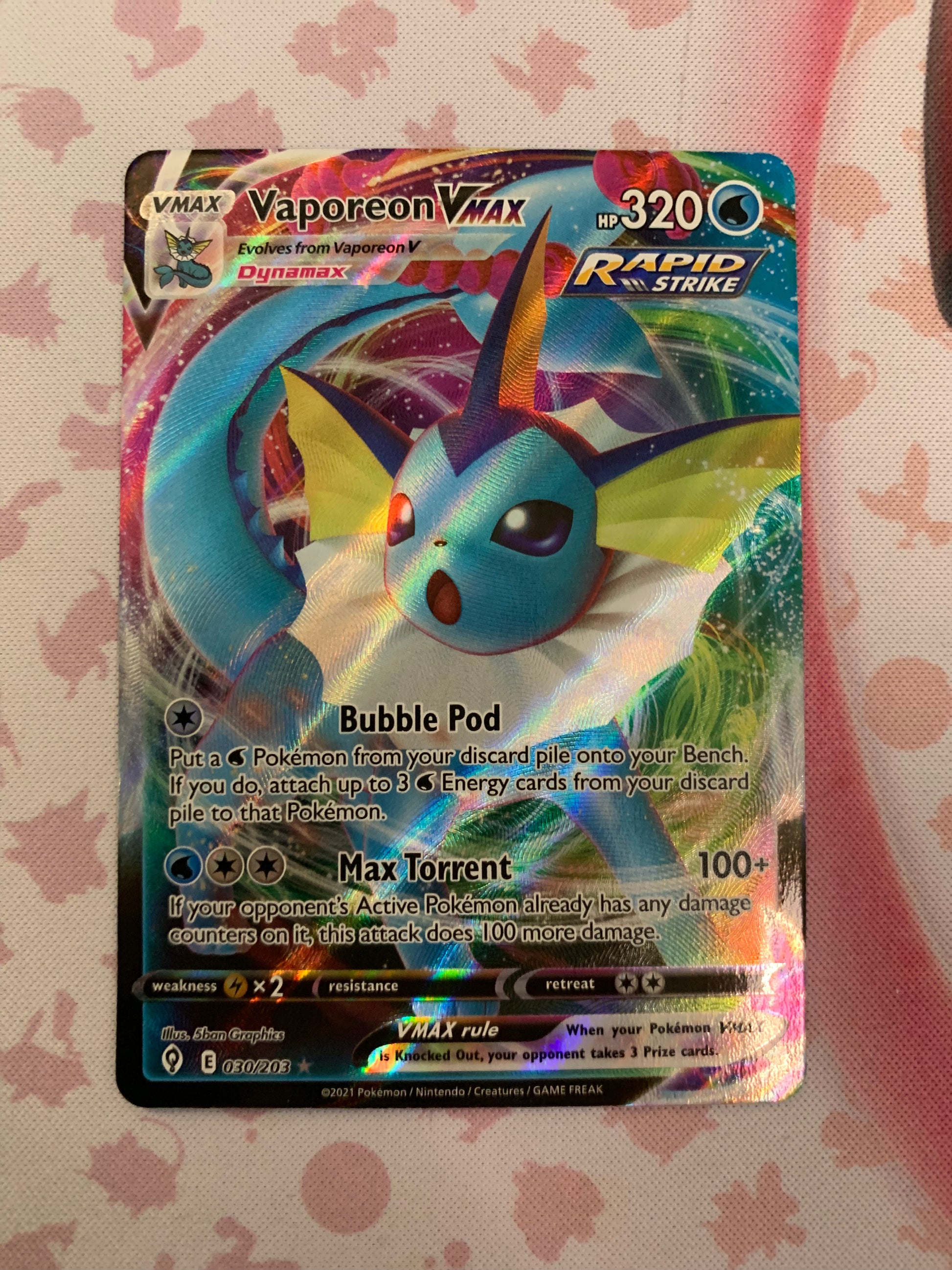 vaporeon vmax pokemon card Vaporeon VMAX – Pally's Trainer & Collector Store