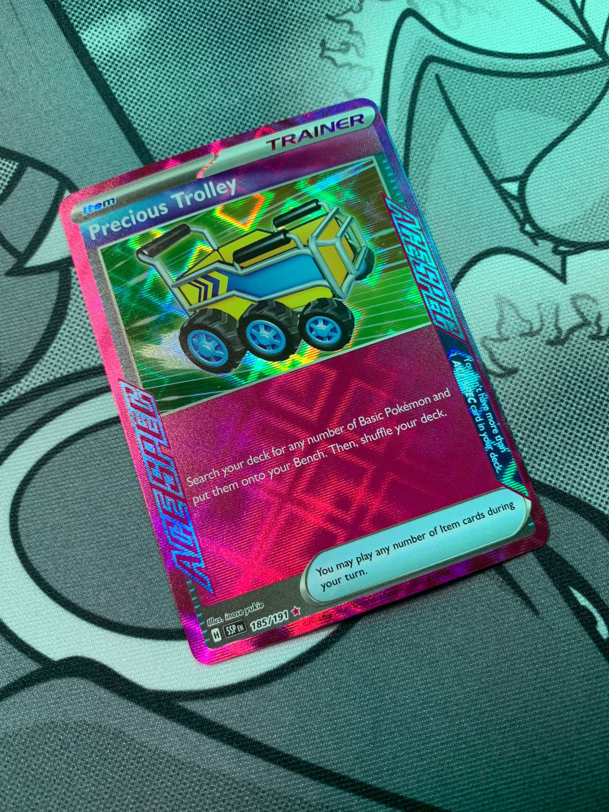 precious trolley pokemon card Precious Trolley 185 - Holofoil SV08 Surging Sparks